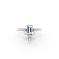 Anello Promesse Donna Vita in Oro bianco Acquamarina 1.00 Ct ADVA10/1BT-14 - ADVA10/1BT-14